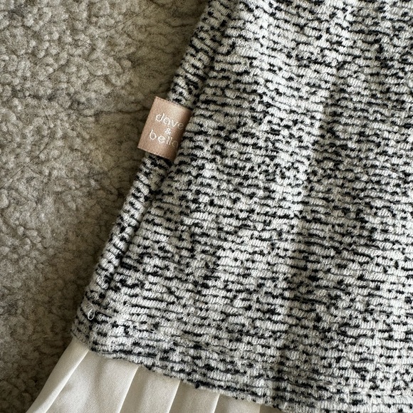 Girl’s Tweed Style Dress with Crossbody Bag - Picture 5 of 7